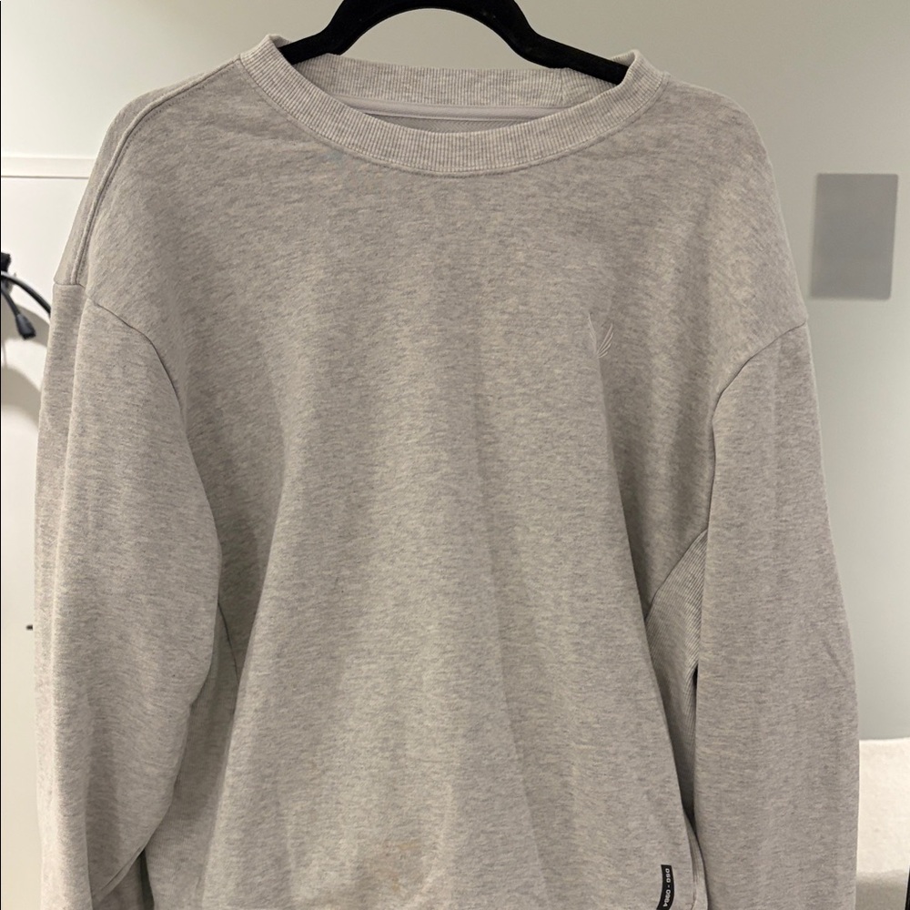 ASRV Gray Herringbone Crewneck Sweatshirt